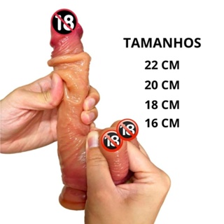 Pênis Consolo Dildo Realista de Silicone Líquido Macio com Ventosa e Pele serve Cinta Peniana em Oferta na Shopee