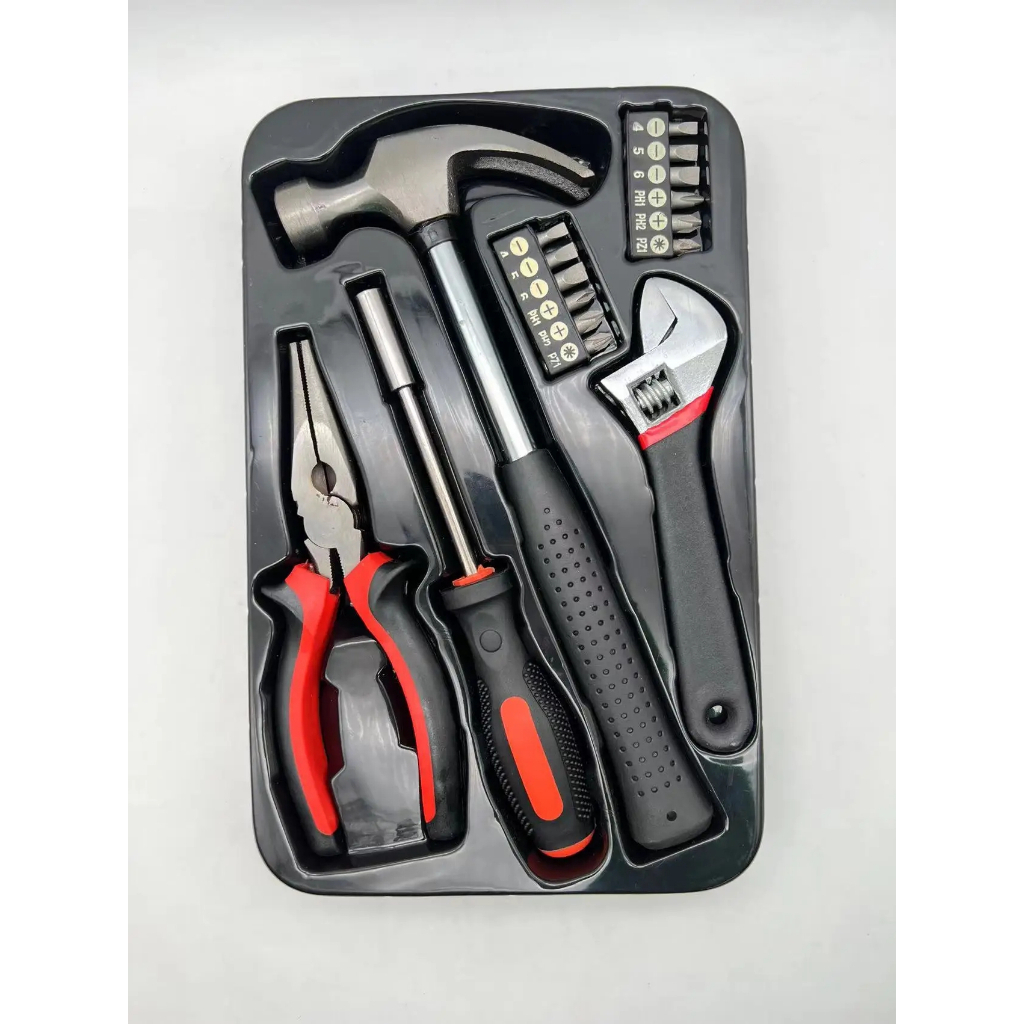 Kit Ferramentas 16 Peças MiniMen Maleta Martelo Alicate Chave Inglesa Reparos Domésticos MM-T153
