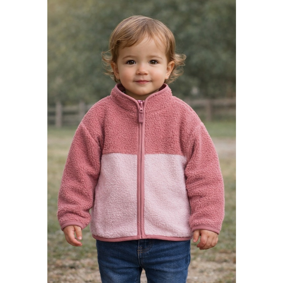 Casaco Jaqueta bebê, Infantil, ORIGINAL, 24 Meses, 2 Anos, Flace, Microfibra, Importado, cor Rosa.