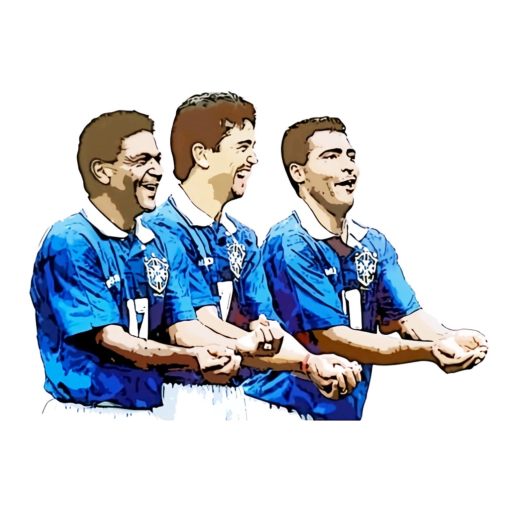 Pôster retrô  - Mazinho Bebeto Romário - Copa 1994   -  Art Decora   -  33 Cm X 48 Cm