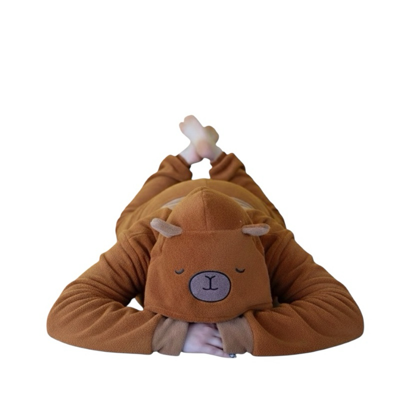 Kigurumi Capivara Pijama Fantasia Macacão Animal Adulto Infantil