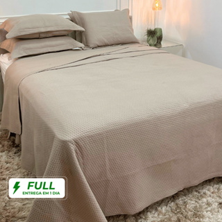 Kit Colcha Cobre Leito Lisa Casal Queen King Dupla Face Microfibra Matelado Ultrasonic Antialérgico em Oferta na Shopee