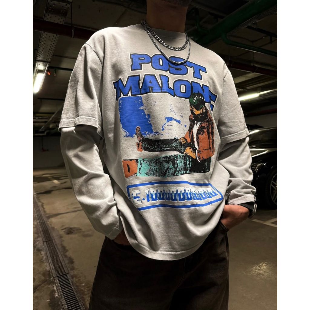 Camiseta Oversized Post Malne Urban Graphy Aftersoul Unissex Plus Size P ao G5 100% Algodão