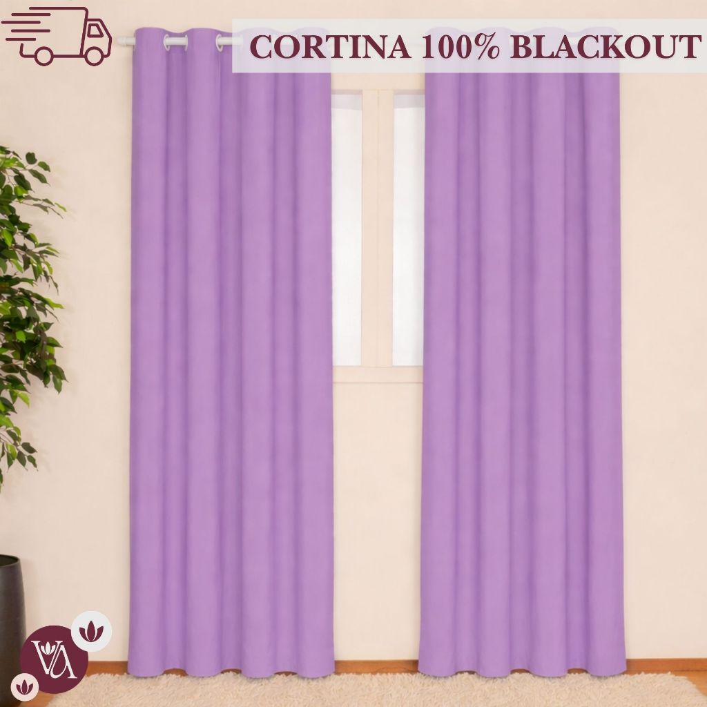 Cortina 100% Blackout PVC Tamanho 2,60m e 2,80m Grande Premium
