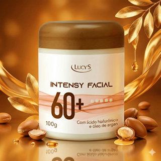 Creme Anti-Idade 60 Ácido Hialurônico e Argan - Preenche Rugas e Hidrata - 100g Lucy's em Oferta na Shopee