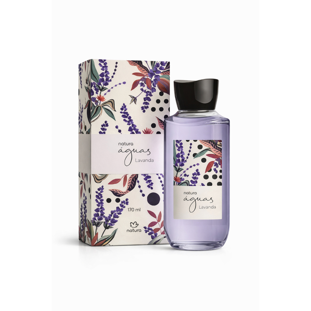 Desodorante Colônia Feminino NATURA ÁGUAS LAVANDA 170ml a leveza da lavanda se une a uma combinação de NOTAS FLORAIS