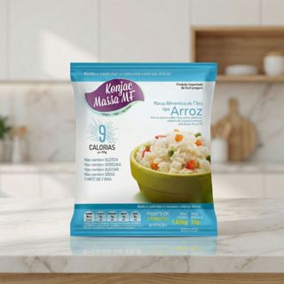 Arroz 1Kg Konjac Massa Para Dietas Sem Glúten Zero Gordura Vegano Fonte de Fibra Glucomanano em Oferta na Shopee