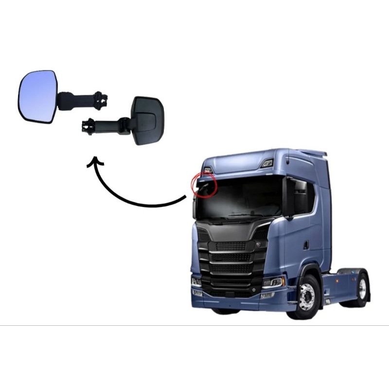 Espelho Retrovisor Frontal Scania 2019 2020 2021 22 Original