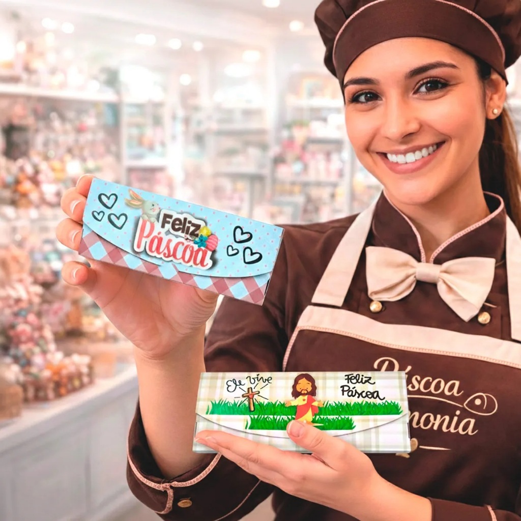 Caixas para tabletes de chocolate (tabletes de mercado) - Especial de Páscoa- Novidade!
