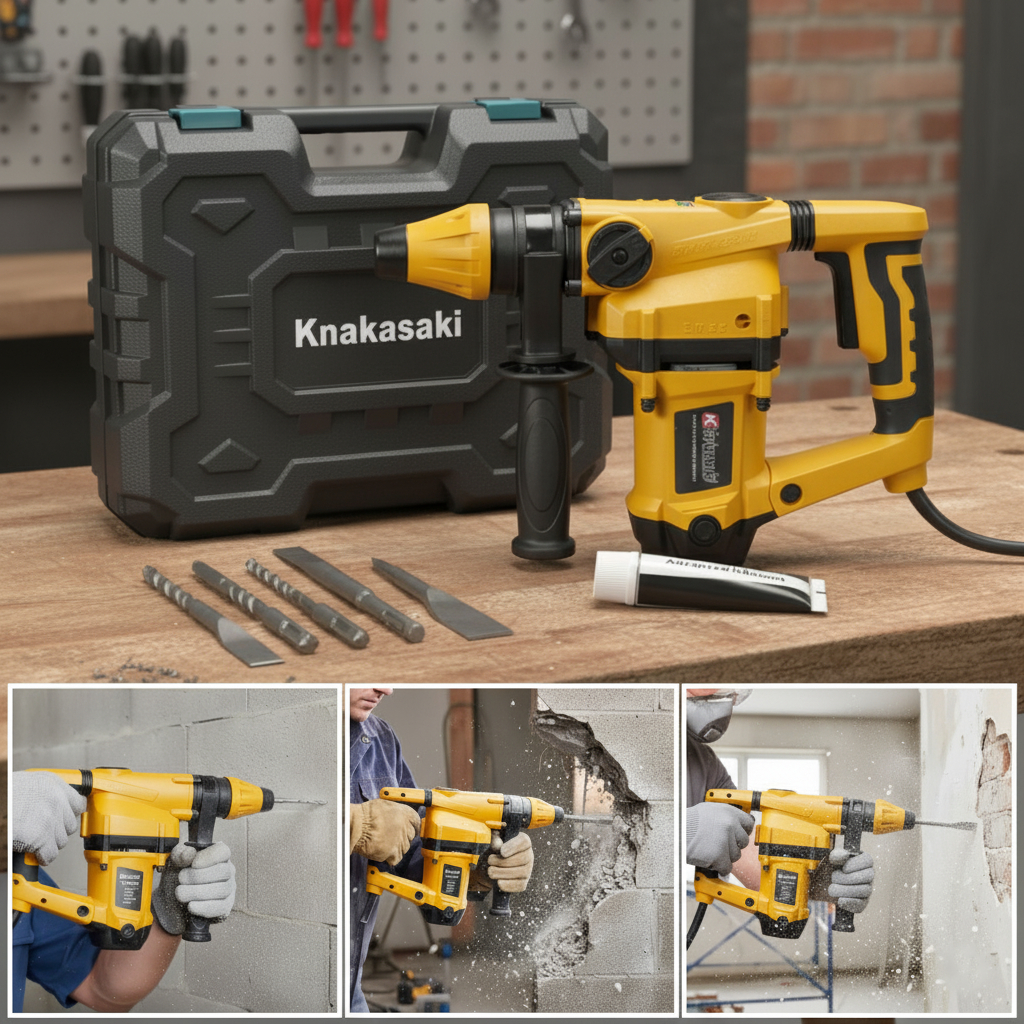 Martelete Perfurador e Rompedor Profissional 1600W 5,6 kg SDS Plus Com Kit e Maleta