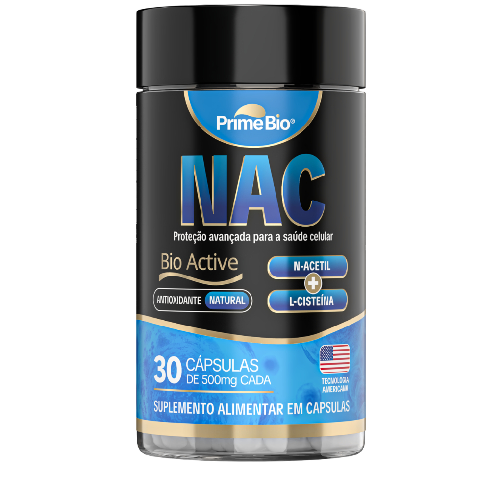 NAC N-Acetil L-Cisteína 500mg | Antioxidante, Detox, Imunidade e Saúde do Fígado – 30 Cápsulas em Oferta na Shopee