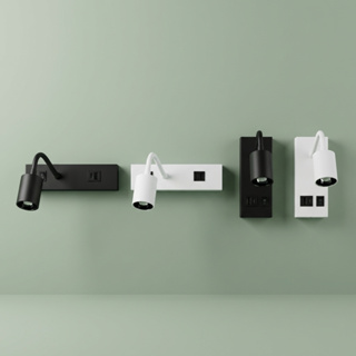 Arandela Cabeceira de Parede Led com Leitura Flexível Entrada USB Tipo-C Carregar Celular 110/220v em Oferta na Shopee