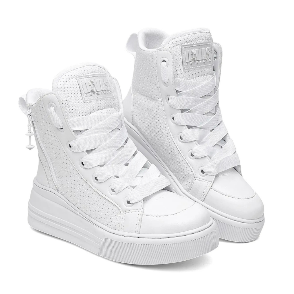 Sneaker Cano Alto Academia Zíper Maromba Tênis Treino Casual Fitness Boot Training Brasil