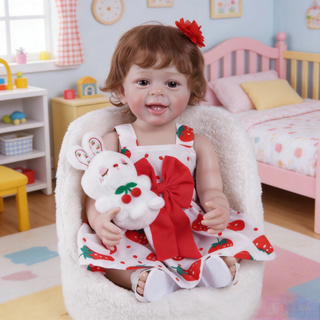 Brastoy Boneca Reborn Bebê Realista 55cm Menina Silicone Original Olho Castanho Pode dar Banho em Oferta na Shopee
