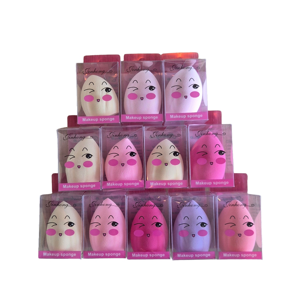 KIT 3 / 6 /9/ 12 / 24 Esponja Para Maquiagem Blender Rosto Facial Maquiagem Aplicadores Base e Corretivo