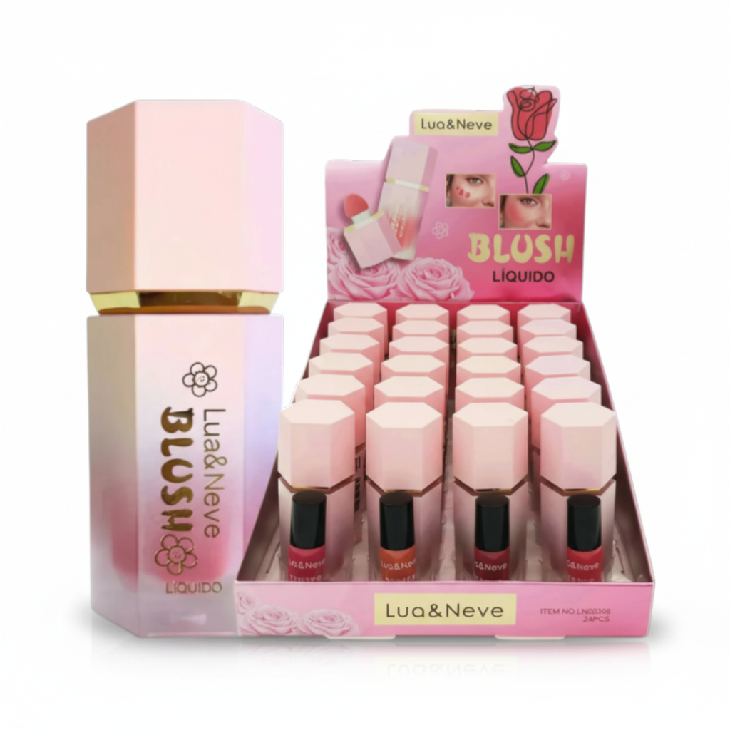 Blush Líquido com Esponjinha Lua & Neve | Efeito Natural Alta Pigmentação em Oferta na Shopee