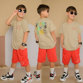 Roupa Infantil Masculino Lançamento Kit Duas Peças Conjunto De Menino Veste Do 2 Ao 12 Anos em Oferta na Shopee