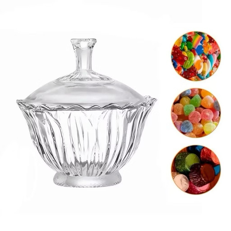 BOMBONIERE | MATERIAL: VIDRO | 270ML | DECORAÇÃO DE CASA | ENFEITE | BALEIRO | PORTA BALAS | CONDIMENTOS