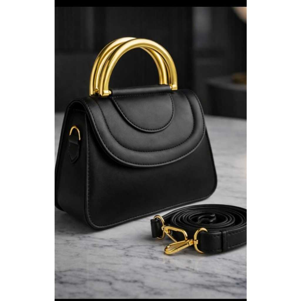 Bolsa Feminina Transversal De Lado Ajustavel Alça De Mão Dourada Elegante Estilosa em Oferta na Shopee