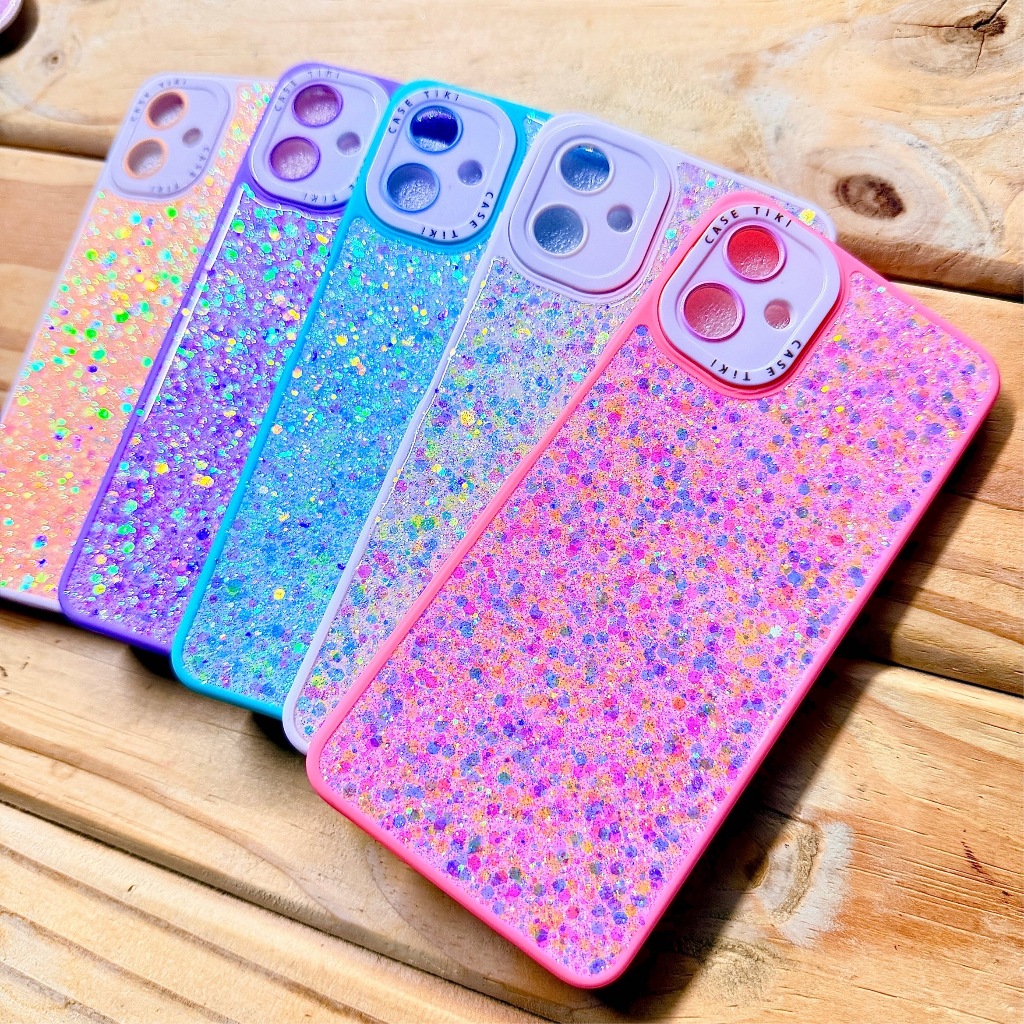 Capa capinha Anti Impacto com suporte de coração Glitter para  Samsung A07 / A06 / A05 / A05S - pop Glitter
