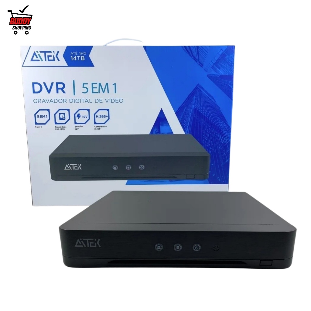 DVR Versatile-HD 5 em 1 16 Canais 5MP Full HD H.265+ Áudio Coaxial UTC App  SMART Tuya em Oferta na Shopee