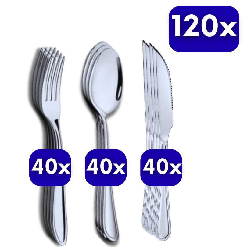 Talheres em Aço Inox –  Completo para Cozinha e Restaurantes em Oferta na Shopee