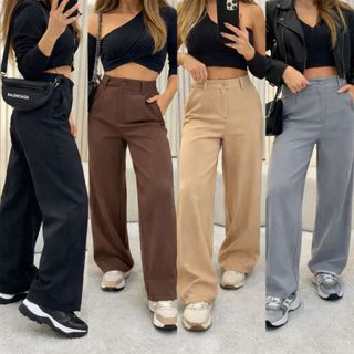 Calça Pantalona Alfaiataria Premium Com Bolso PROMOÇÃO em Oferta na Shopee