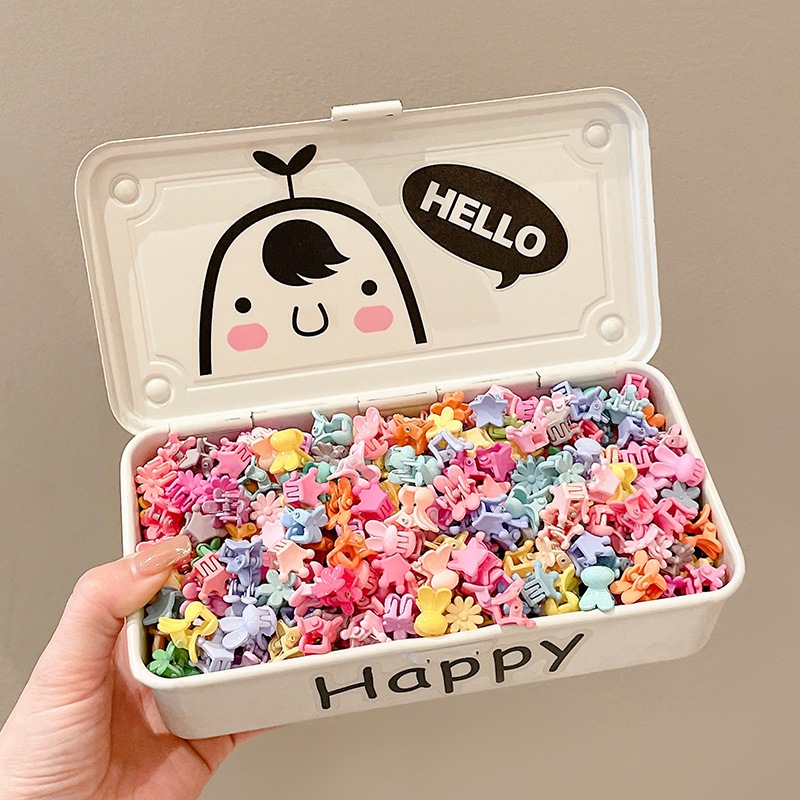 KIT 50/100/200 unidades Candy Color Mini Small Grab Clip Children's Hair Accessories Hair Claw Cute Girl Princess Hair