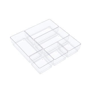 Kit C/ 6 Organizadores de Acrílico Transparente Multiuso Biju Make