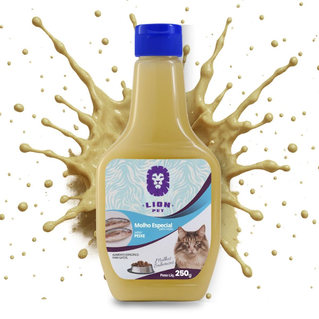 Molho Pet para Ração Gatos 250g - Lion Pet