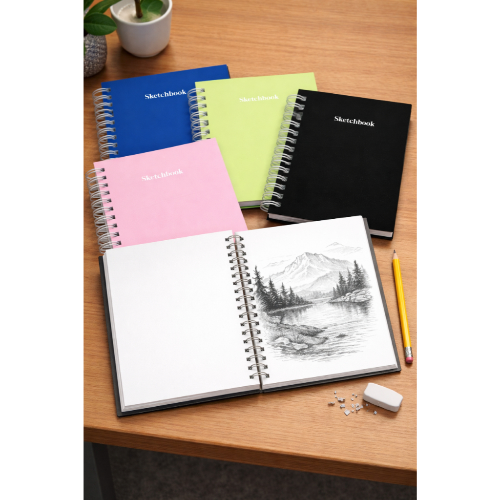 Caderno de Esboços Profissional Wire -o Papel 180g para Arte e Desenho a Lápis Sketchbook A5