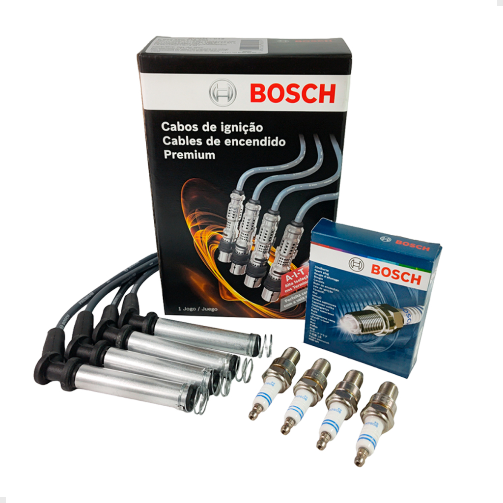 Jogo De Velas E Cabos Prisma 1.4 Flex 2008 2009 2010 Bosch