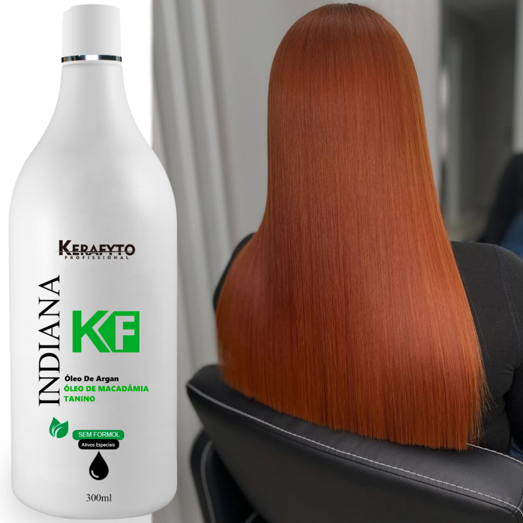 Progressiva Indiana Kerafyto Sem Formol | Liso Perfeito e Saudável com Óleo de Argan e Macadâmia!