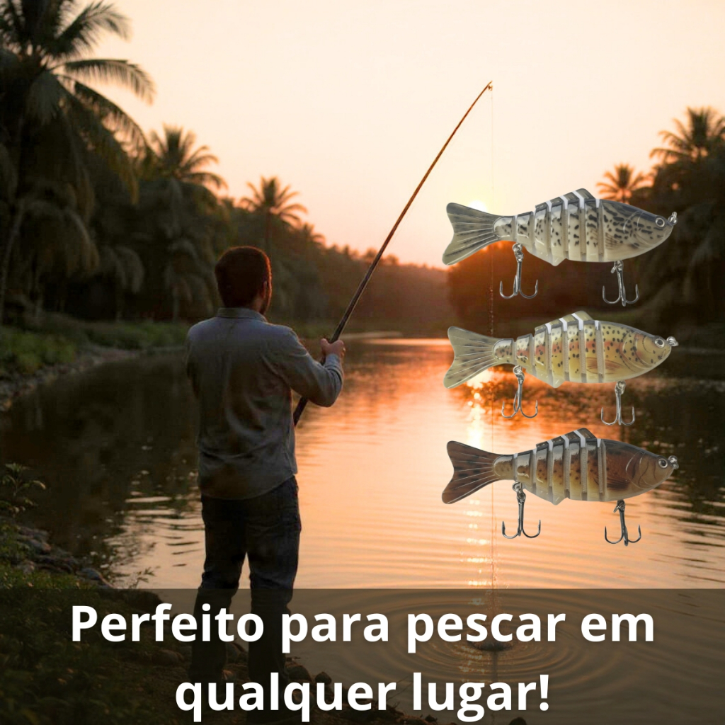 Isca Artificial Mod. Lambari Articulada Ideal Para Traíra Dourado Tucunaré 9,5Cm