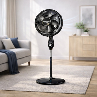 Ventilador de Coluna VT 30C 220v 30cm Turbo Mondial Preto 60W 6 Pás em Oferta na Shopee