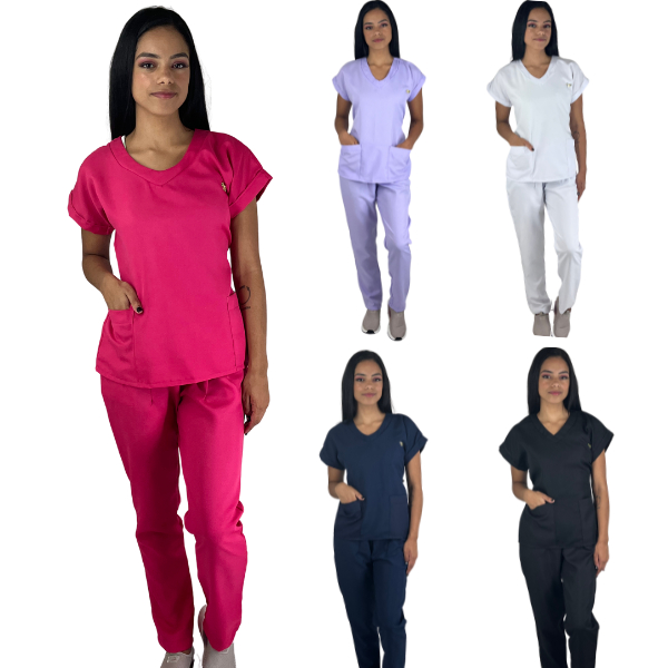 Pijama Hospitalar Cirúrgico Scrub Feminino Acinturado Varias Cores Tamanhos