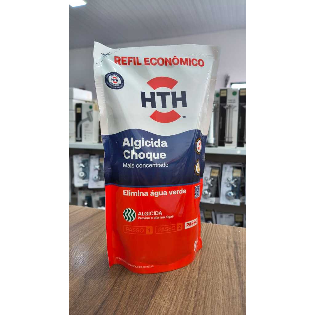 REFIL SOLUÇÃO ÁGUA VERDE HTH 900ML. em Oferta na Shopee