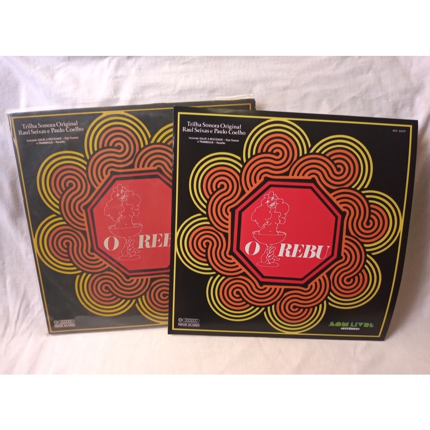 capa RESTAURADA sem VINIL NOVELA O REBU raul seixas SEM LP