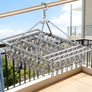 Cabide Varal De Aço Inoxidável 40/60 Prendedores Resistente À Corrosão Para Uso Interno E Externo em Oferta na Shopee