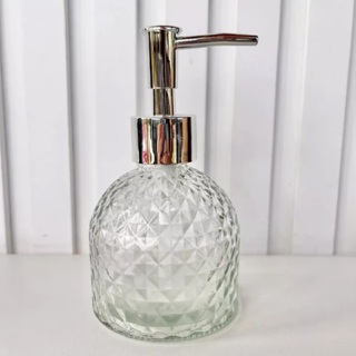 Porta Sabonete de Vidro Luxo 380mL Valvula  -  Banheiro, Salão,Escritorio em Oferta na Shopee