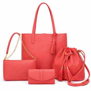 Bolsa Feminina Grande kit 4 peças em Oferta na Shopee