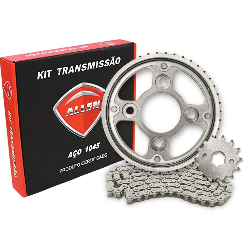 Kit Relação Fan 125 2016 a 2024 428HX116LX43TX14T Moto em Oferta na Shopee