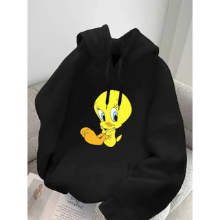 MOLETOM FEMININO CANGURU ALGODÃO100% FLANELADO DESENHO ANIMADO PIU-PIU