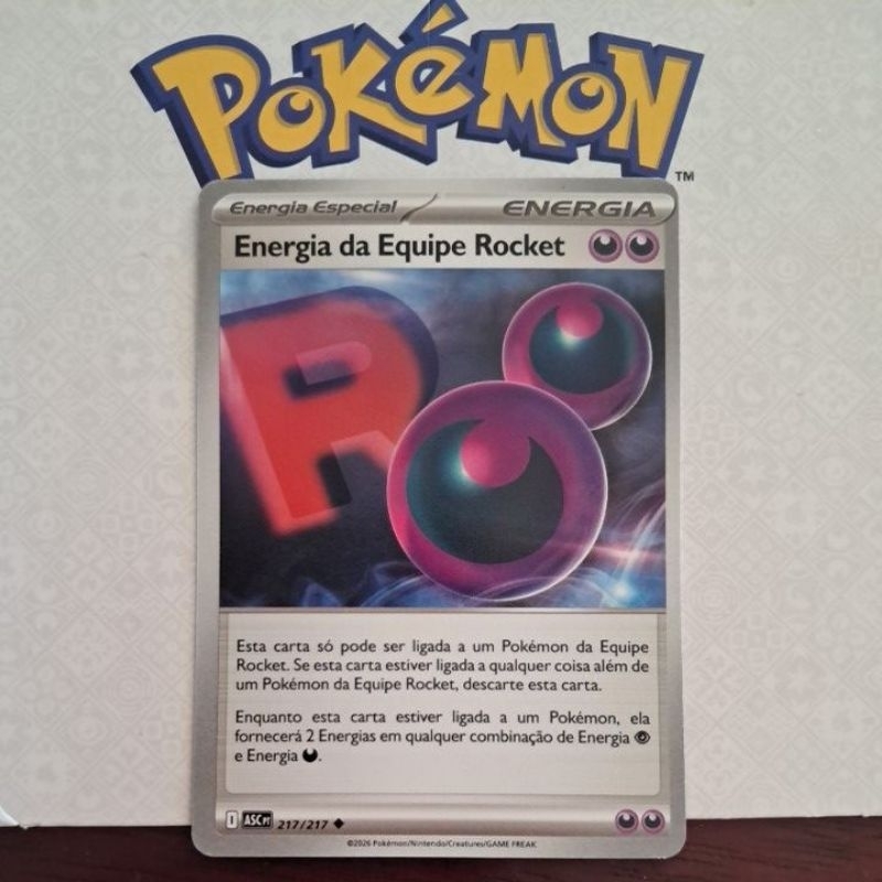 Carta Card Pokémon Energia Da Equipe Rocket Heróis Excelsos