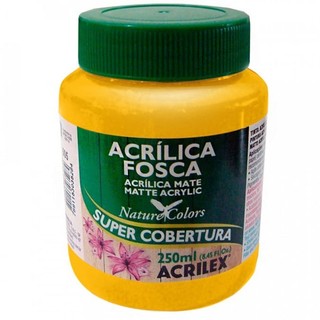 Tinta Acrílica 250ml Acrilex - Tinta para Artesanato - Amarelo Ouro - Tinta para Madeira - Tinta para MDF, Etc.