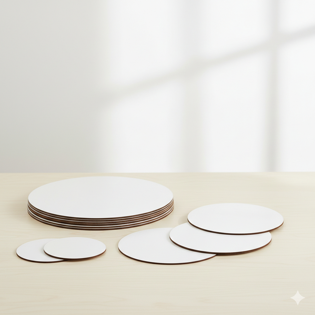 Kit 10 Cake Board 30cm Tabuleiro Bolo Em Mdf 3mm Redondo Cakeboard em Oferta na Shopee