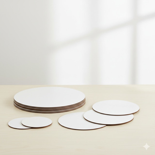 Kit 10 Cake Board 30cm Tabuleiro Bolo Em Mdf 3mm Redondo Cakeboard em Oferta na Shopee