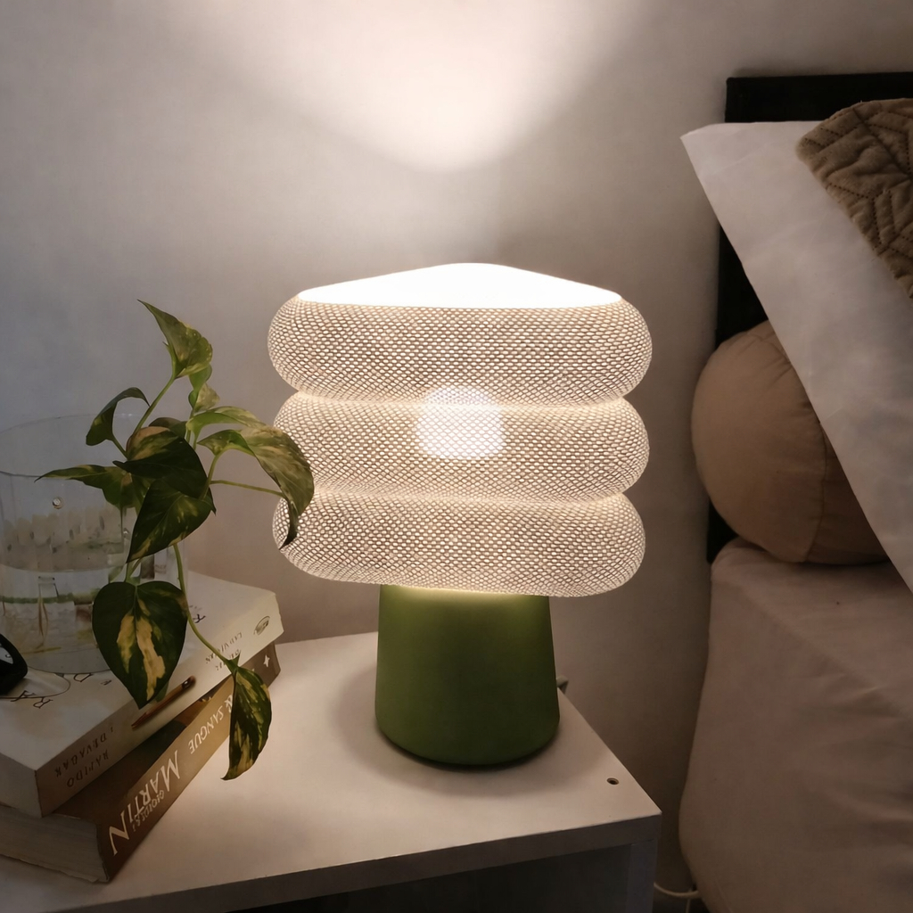 Abajur Luminária de Mesa Premium Quarto Escritório LED Luz Quente 110v/220v em Oferta na Shopee