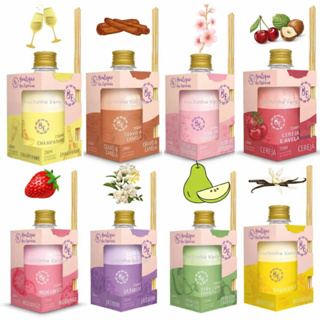 8 Difusor Aromatizador Morango/Baunilha/Jasmim/Champanhe/Cereja Avelã/Cerejeira/Cravo Canela/ Pera em Oferta na Shopee