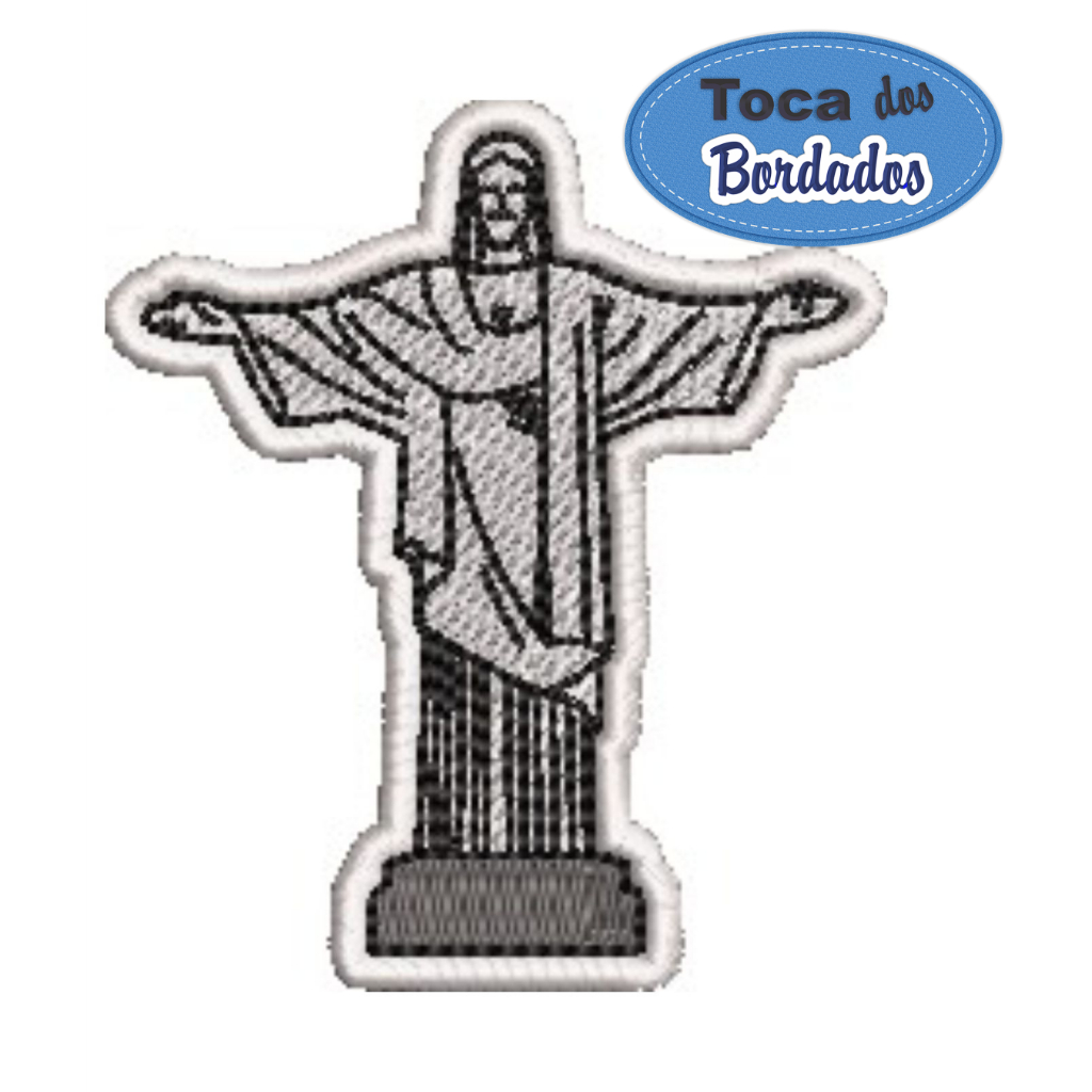Patch Bordado Cristo Redentor 7x6 cm Cód.6678